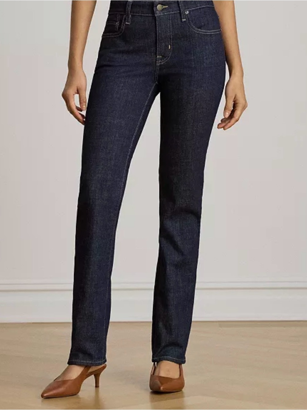 Lauren Ralph Lauren Dark Indigo Straight-Leg Women’s Jeans